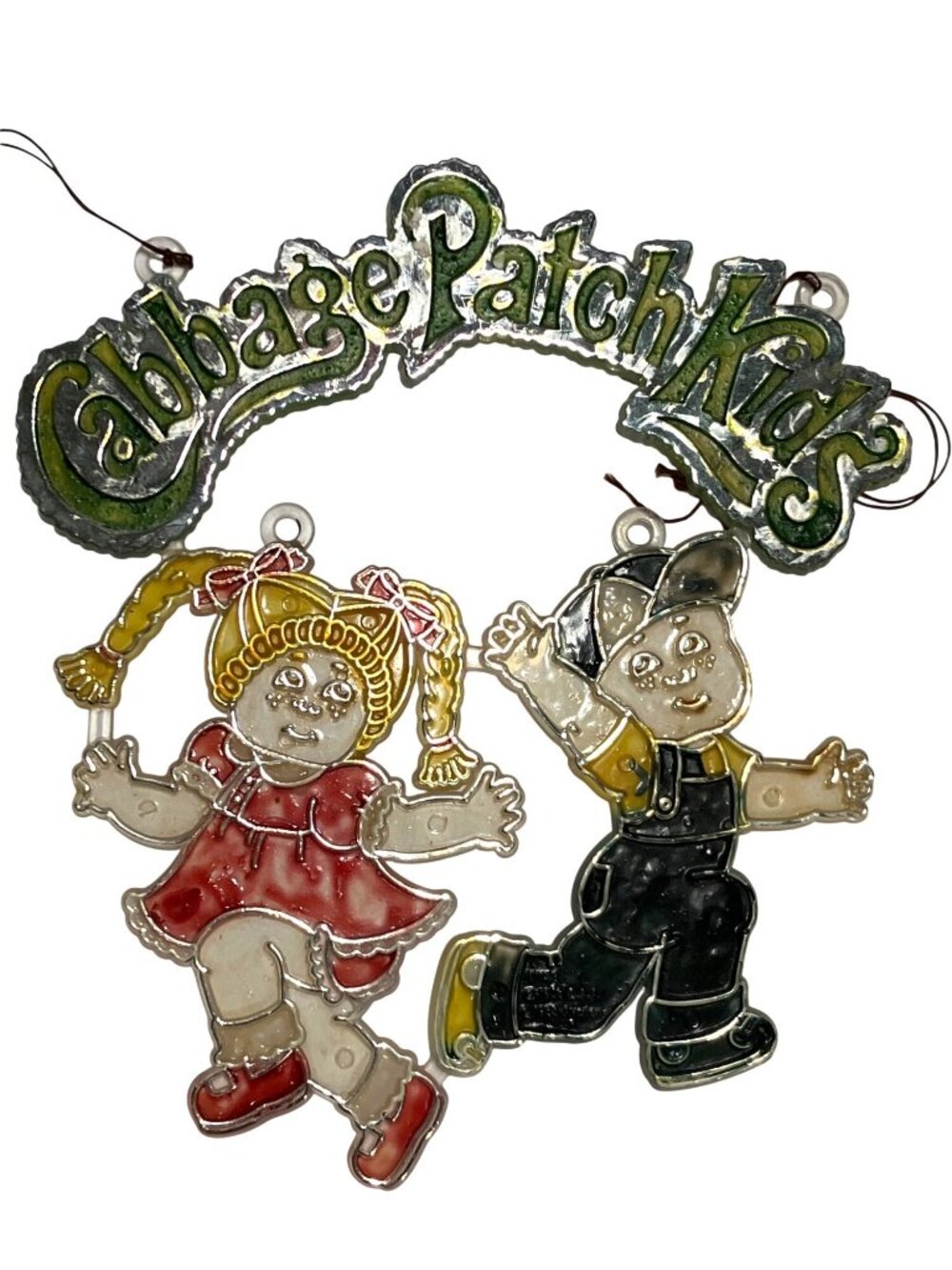 Cabbage Patch Kids Hanging Stained Plastic Decoration